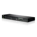 Aten CS1716A 16-portowy przełącznik KVM PS/2-USB VGA z portem Daisy-Chain i obsługą urządzeń peryferyjnych USB Aten | 16-portowy