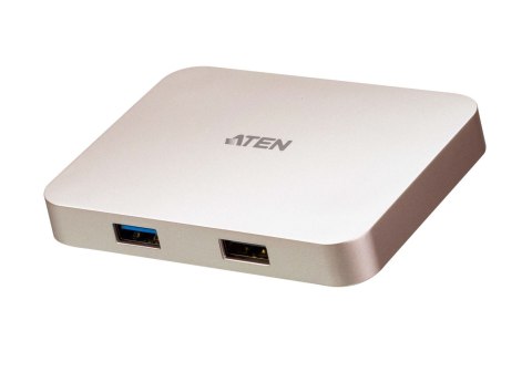 Aten | USB-C 4K Ultra Mini Dock z Power Pass-through | Porty Ethernet LAN (RJ-45) | Porty VGA (D-Sub) w ilości | Porty USB 3.0 (