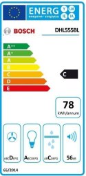 Bosch | Hood Serie 4 | DHL555BL | Energy efficiency class C | Canopy | Width 50 cm | 590 m³/h | Mechanical control | Silver | LE