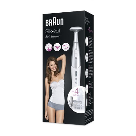 Braun | FG1100 Silk-epil 3in1 | Bikini Trimmer/Cosmetic Shaver | Operating time (max) 120 min | Number of power levels | White