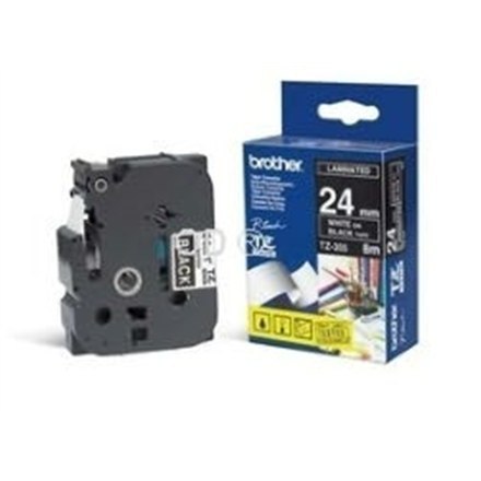 Brother | 355 | Laminated tape | Thermal | White on black | Roll (2.4 cm x 8 m)