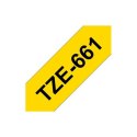 Brother | 661 | Laminated tape | Thermal | Black on yellow | Roll (3.6 cm x 8 m)
