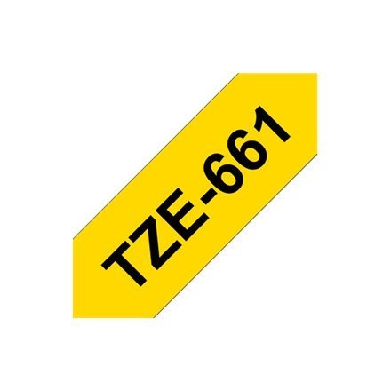 Brother | 661 | Laminated tape | Thermal | Black on yellow | Roll (3.6 cm x 8 m)
