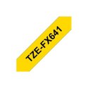 Brother | FX641 | Flexible tape | Thermal | Black on yellow | Roll (1.8 cm x 8 m)