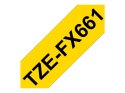 Brother | FX661 | Flexible tape | Thermal | Black on yellow | Roll (3.6 cm x 8 m)