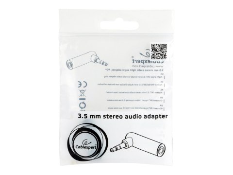 Cablexpert | Right angle adapter | Mini-phone stereo 3.5 mm | Male | Female | Mini-phone stereo 3.5 mm