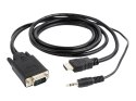 Cablexpert Video adapter cable | 15 pin HD D-Sub (HD-15) | Mini-phone stereo 3.5 mm | Male | 19 pin HDMI Type A | Male | Black |