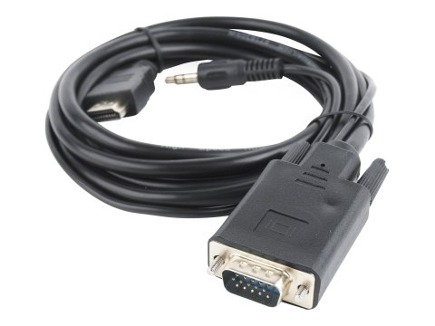 Cablexpert Video adapter cable | 15 pin HD D-Sub (HD-15) | Mini-phone stereo 3.5 mm | Male | 19 pin HDMI Type A | Male | Black |