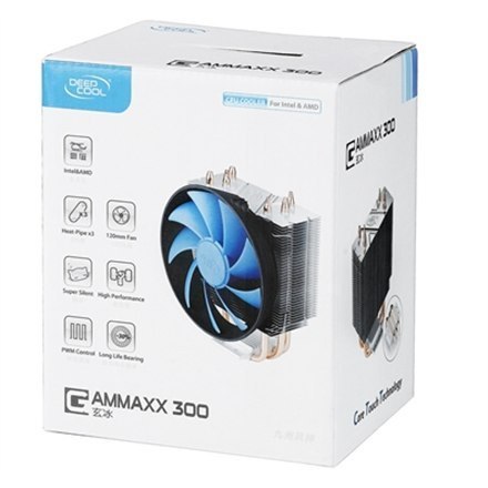 Deepcool | Deepcool "Gammaxx 300" cooler, 3 heatpipes, Intel Socket LGA1366 /115x/ 775, 125 W TDP and AMD Socket FMx+/AMx+/940/9