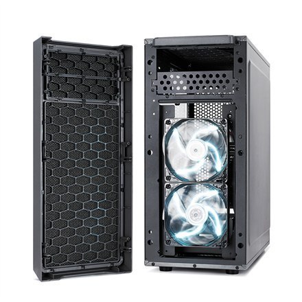 Fractal Design | Focus G | FD-CA-FOCUS-GY-W | Side window | Left side panel - Tempered Glass | Gray | ATX | Power supply include