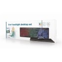 Gembird | 3-in-1 Backlight Desktop Set | KBS-UML-01 | Keyboard, Mouse and Pad Set | Wired | Mouse included | US | Black | g