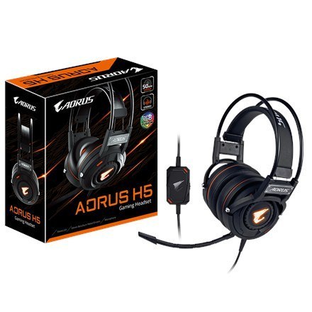 Gigabyte | Gaming Headset | AORUS H5 | Built-in microphone | 3.5 mm | Black