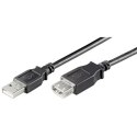 Goobay | Przedłużacz USB | Żeńskie | 4-pinowe USB typu A | Męskie | Czarne | 4-pinowe USB typu A | 3 m