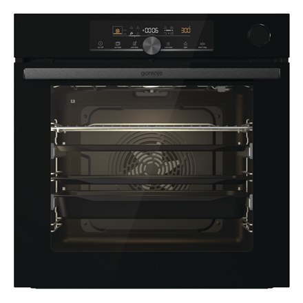 Gorenje | BSA6747A04BG | Piekarnik | 77 L | Wielofunkcyjny | EcoClean | Sterowanie mechaniczne | Funkcja pary | Tak | Wysokość 5
