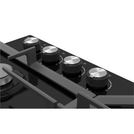 Gorenje | GTW641KB | Hob | Gas on glass | Number of burners/cooking zones 4 | Rotary knobs | Black