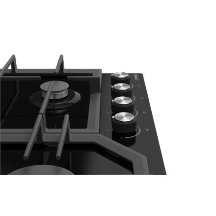 Gorenje | GTW641KB | Hob | Gas on glass | Number of burners/cooking zones 4 | Rotary knobs | Black