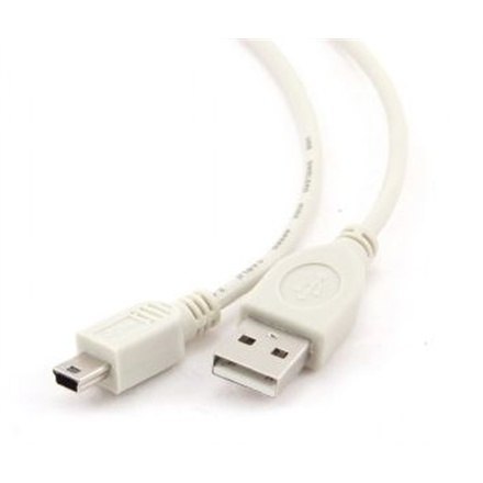 Kabel USB Cablexpert, Męski, 4 pin USB Typ A - Męski, Beżowy, Mini-USB Typ B, 0,9 m, Gwarancja 12 m-c.