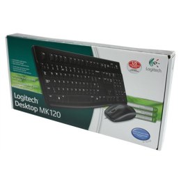 Logitech | LGT-MK120-US | Keyboard and Mouse Set | Wired | Mouse included | US | Black | USB Port | International EER