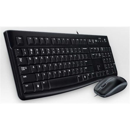 Logitech | LGT-MK120-US | Keyboard and Mouse Set | Wired | Mouse included | US | Black | USB Port | International EER