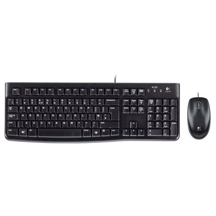 Logitech | LGT-MK120-US | Keyboard and Mouse Set | Wired | Mouse included | US | Black | USB Port | International EER
