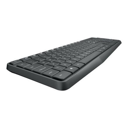 Logitech | MK235 | Zestaw klawiatura i mysz | Bezprzewodowy | Mysz w zestawie | Baterie w zestawie | USA | Czarny | 475 g