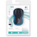 Logitech | Mysz | M185 | Bezprzewodowa | Niebiesko-czarna