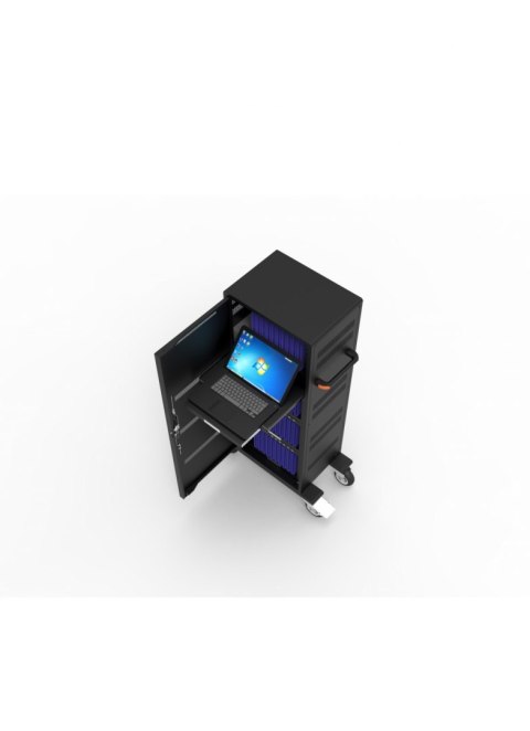 PORT CONNECT | Szafka ładująca 40 tabletów + 1 notebook | Dla notebooka do 17''; Ochrona przed przepięciem; Inteligentne ładowan