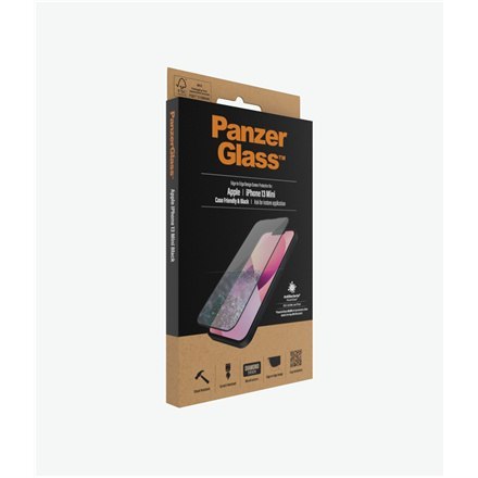 PanzerGlass | Screen protector - glass | Apple iPhone 13 mini | Glass | Black | Transparent