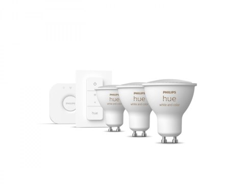 Philips Hue WCA Starter Kit 4,3W GU10 3szt, Bridge, Switch Philips Hue | Hue WCA Starter Kit 4,3W GU10 3szt, Bridge, Switch | GU