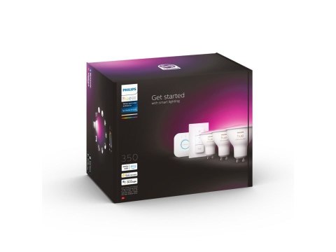Philips Hue WCA Starter Kit 4,3W GU10 3szt, Bridge, Switch Philips Hue | Hue WCA Starter Kit 4,3W GU10 3szt, Bridge, Switch | GU