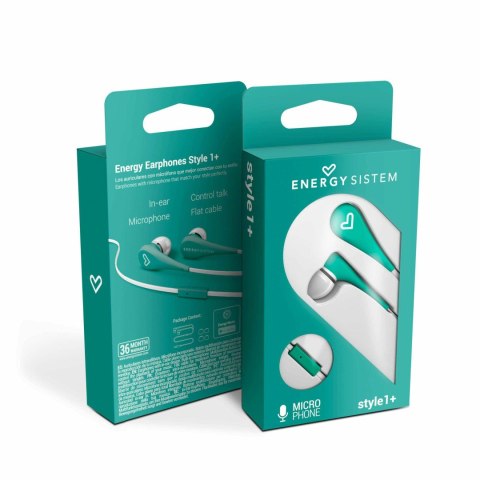Energy Sistem Earphones Style 1+, Mint Energy Sistem | Style 1+ | Earphones | Wired | In-ear | Microphone | Mint