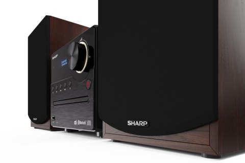 Sharp | Mikrosystem Hi-Fi | XL-B517D(BR) | Port USB | Wejście AUX | Bluetooth | Odtwarzacz CD | Brązowy | Radio FM | Połączenie