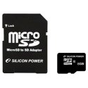 Silicon Power | 8 GB | MicroSDHC | Pamięć flash klasa 10 | Adapter SD