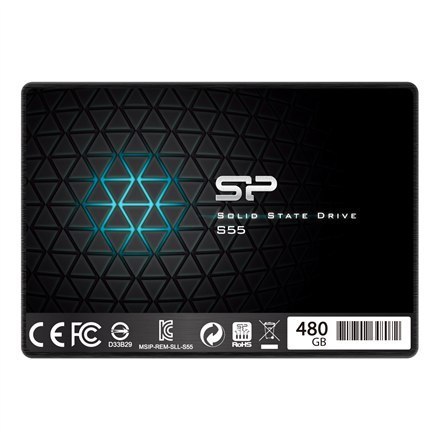 Silicon Power | Slim S55 | 480 GB | SSD form factor 2.5" | SSD interface SATA | Read speed 550 MB/s | Write speed 440 MB/s
