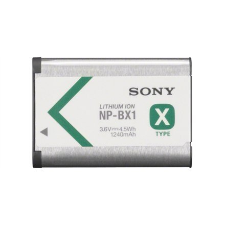 Sony | BX1 | Battery Lithium Ion - 1240 mAh - slim high capacity | Designed For Sony ZV-1, ZV-1F; Action Cam-FDR-X1000, X3000, H