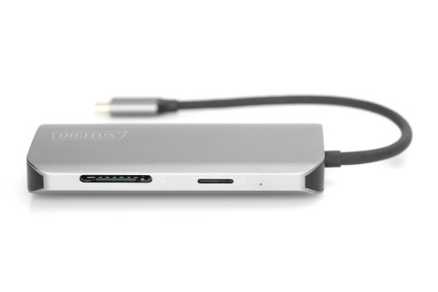 Stacja Dokująca USB-C Digitus | Uniwersalna, 8 Portów | Dla Laptopów | Gniazda Ethernet LAN (RJ-45) 1 | Porty VGA (D-Sub) | Port