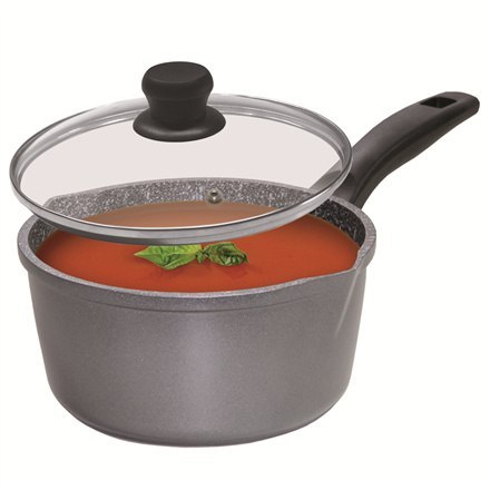 Stoneline | 12584 | 18 cm | Suitable for all cookers including induction | Lid included | Anthracite | 18 cm | Yes