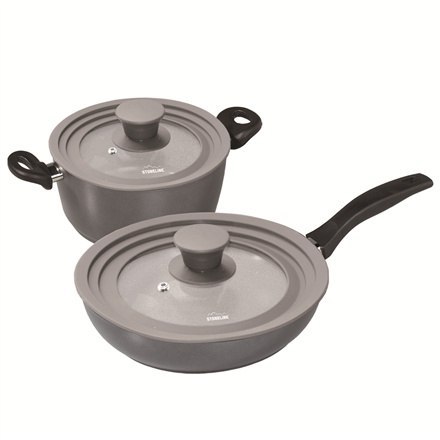 Stoneline | 13705 | Lid set of 2 | Lid | Diameter 16/18/20 and 24/26/28 cm | Transparent