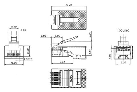 Goobay 93829 RJ45 plug, CAT 6 STP shielded Goobay
