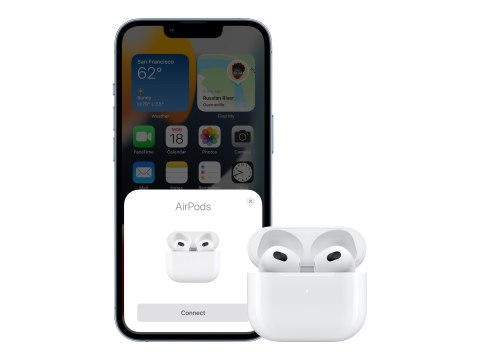 Apple | AirPods (3. generacji) z etui ładującym Lightning | bezprzewodowe | douszne | z redukcją szumów | bezprzewodowe | białe
