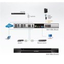 Aten | 1-Local/1-Remote Access 8-Port Cat 5 KVM over IP Switch with Virtual Media (1920 x 1200) | KN1108VA-AX-G