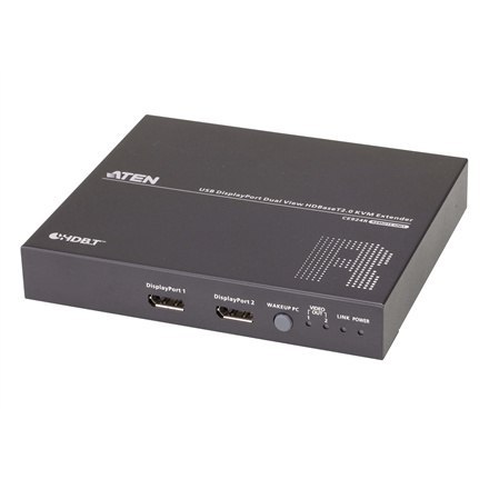Aten CE924 USB DisplayPort Dual View HDBaseT 2.0 KVM Extender, 4K@100m for Single View Aten | USB DisplayPort Dual View HDBaseT