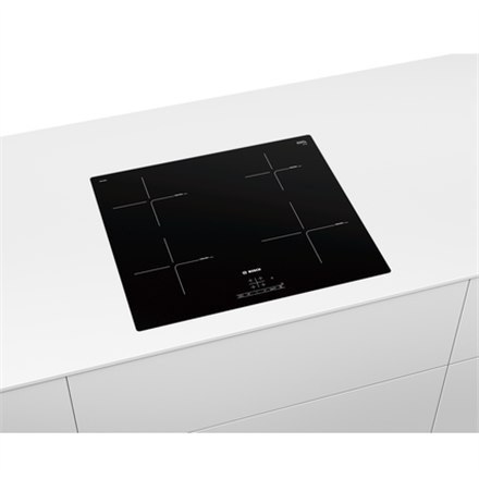 Bosch | PIE601BB5E | Serie 4 Induction hob | Induction | Number of burners/cooking zones 4 | Touch | Timer | Black
