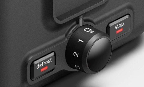 Bosch | TAT3P423 | DesignLine Toaster | Power 970 W | Number of slots 2 | Housing material Stainless steel | Black