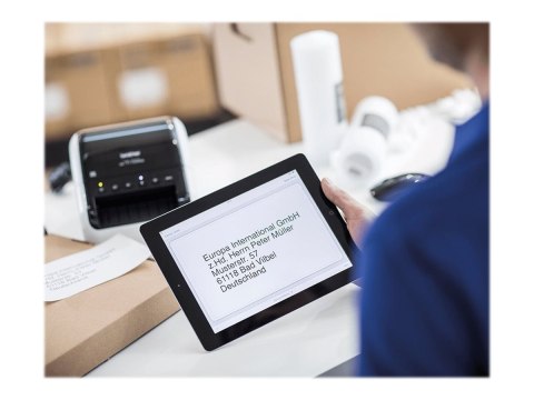 Brother | QL-1110NWBc | Bezprzewodowa | Przewodowa | Monochromatyczna | Termiczna | Inna | Czarna | Biała