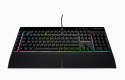 Corsair | Rubber Dome | K55 RGB PRO XT | Gaming Keyboard | Gaming Keyboard | RGB LED light | US | Wired | Black