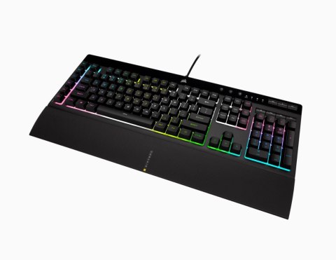 Corsair | Rubber Dome | K55 RGB PRO XT | Gaming Keyboard | Gaming Keyboard | RGB LED light | US | Wired | Black