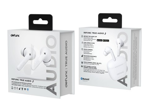 Defunc | Słuchawki douszne | True Audio | Wbudowany mikrofon | Bluetooth | Bezprzewodowy | Biały