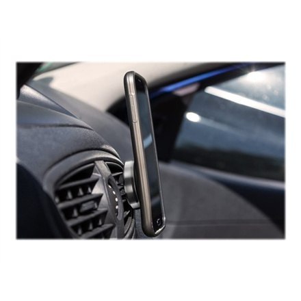 Goobay | Uchwyt magnetyczny Metal Slim Design do smartfonów (35 mm) | 38685 | Czarny/Srebrny | Uchwyt magnetyczny pasuje do praw