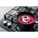 Hotpoint | HAGS 61F/BK | Hob | Gas on glass | Number of burners/cooking zones 4 | Rotary knobs | Black